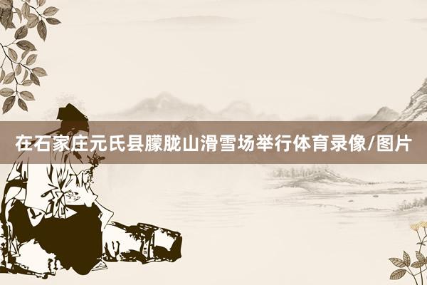 在石家庄元氏县朦胧山滑雪场举行体育录像/图片