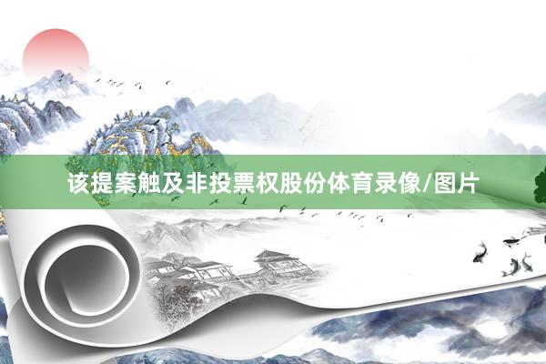 该提案触及非投票权股份体育录像/图片