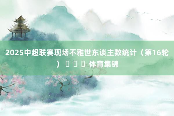 2025中超联赛现场不雅世东谈主数统计(第16轮) 体育集锦