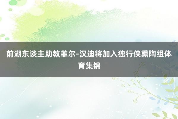 前湖东谈主助教菲尔-汉迪将加入独行侠熏陶组体育集锦