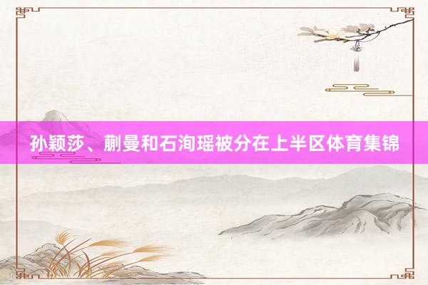 孙颖莎、蒯曼和石洵瑶被分在上半区体育集锦