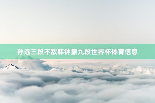 孙远三段不敌韩钟振九段世界杯体育信息