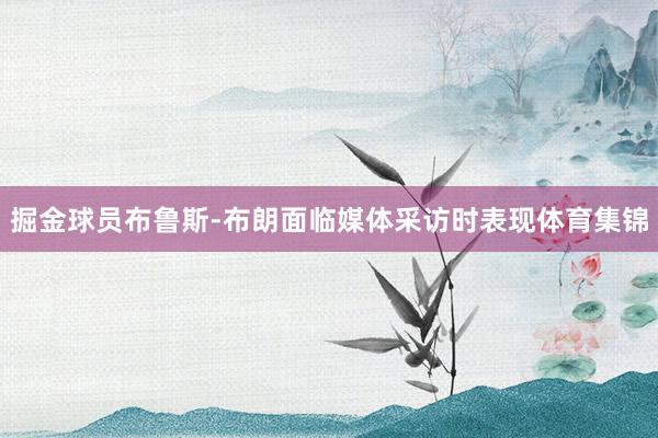 掘金球员布鲁斯-布朗面临媒体采访时表现体育集锦