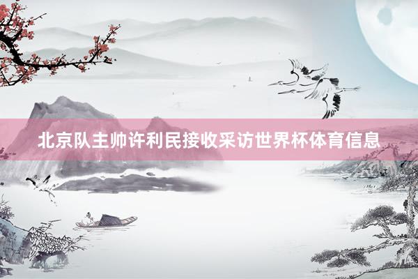 北京队主帅许利民接收采访世界杯体育信息